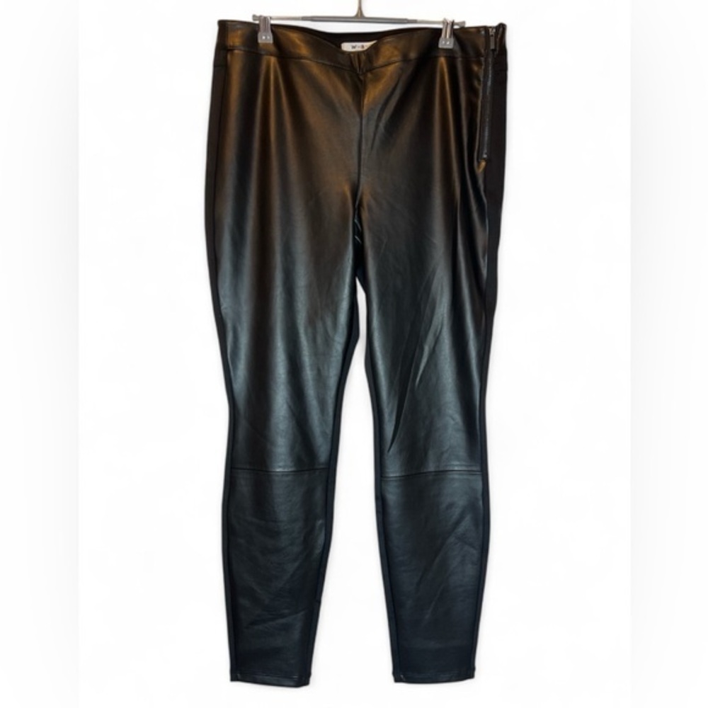 White House Black Market Black Faux Leather Leggings
